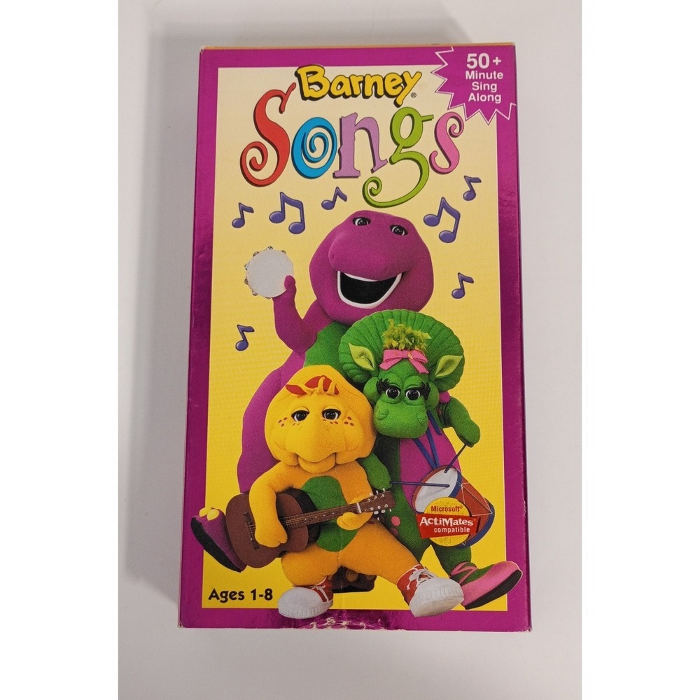 Barney Songs VHS 1995 Kids Music and Dance Barney and Friends 90s Kids